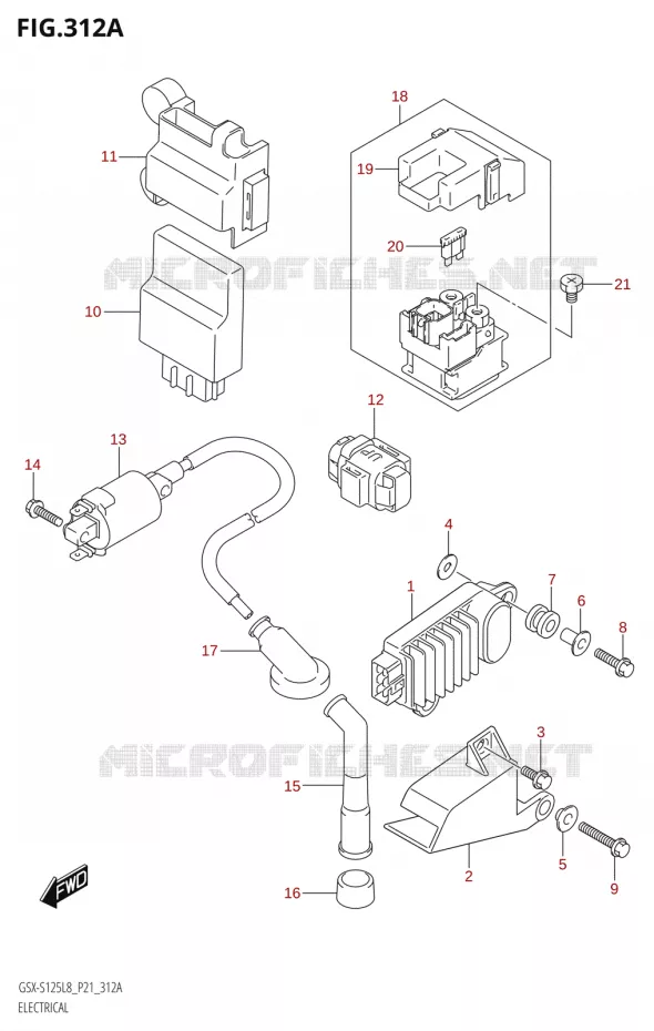 ELEKTRISCH Suzuki MOTO 125 GSX-S 2018  GSX-S125MLX L8 (P21)