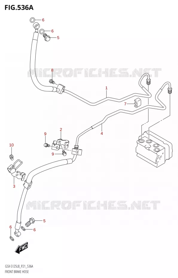 FRONT REMSLANG Suzuki MOTO 125 GSX-S 2018  GSX-S125MLX L8 (P21)