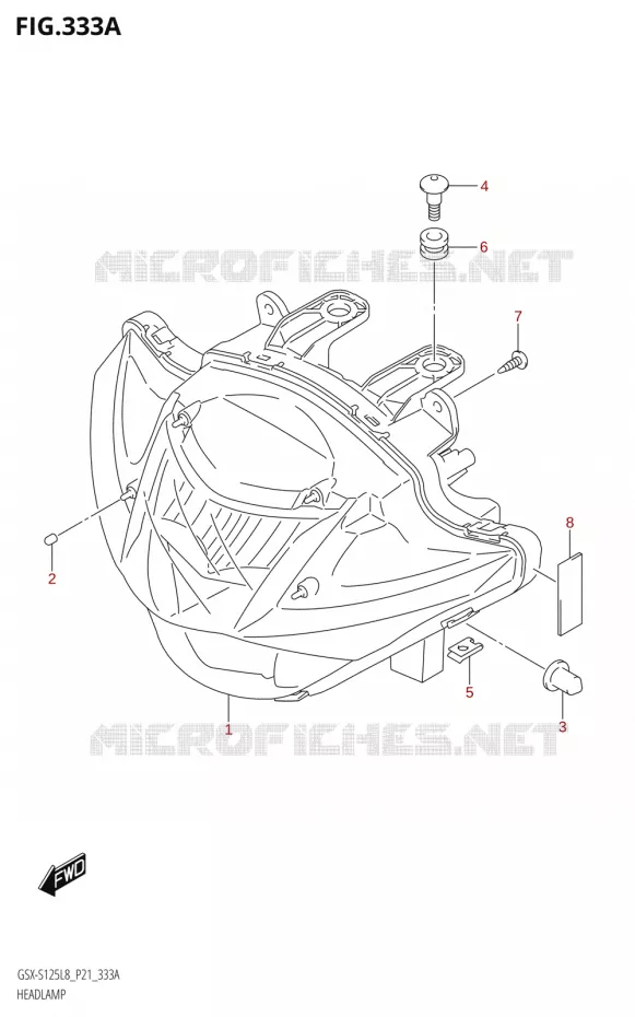 KOPLAMP Suzuki MOTO 125 GSX-S 2018  GSX-S125MLX L8 (P21)