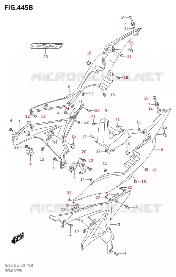KUIP COVER (GSX-S125ML:L8:P21) Suzuki MOTO 125 GSX-S 2018  GSX-S125MLX L8 (P21)