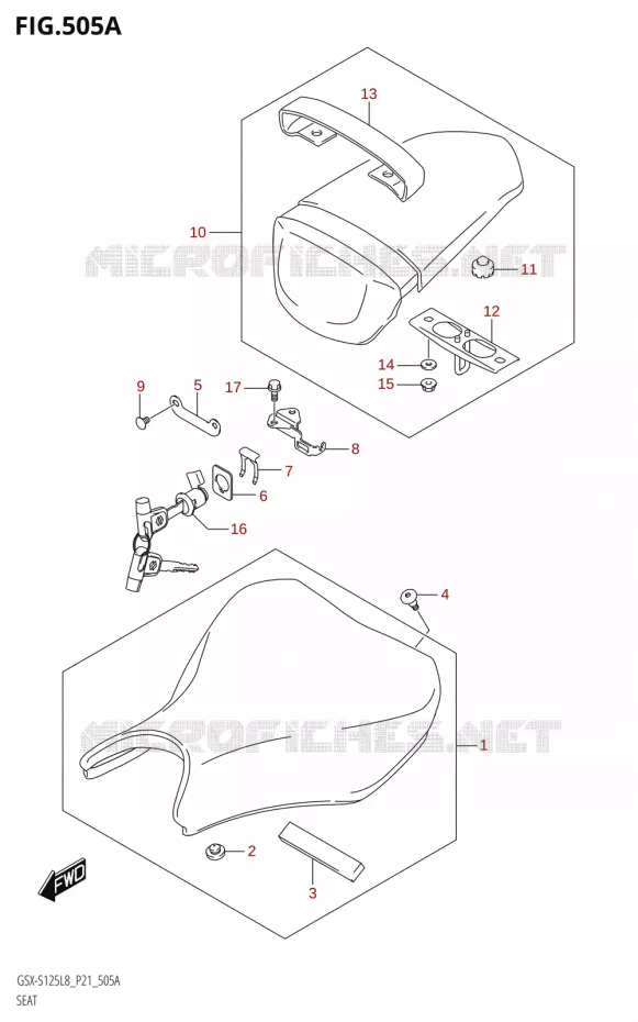 SEAT Suzuki MOTO 125 GSX-S 2018  GSX-S125MLX L8 (P21)