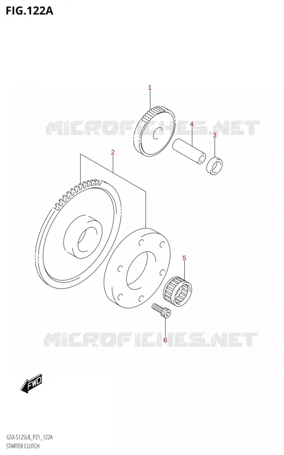 STARTMOTOR KOPPELINGS Suzuki MOTO 125 GSX-S 2018  GSX-S125MLX L8 (P21)