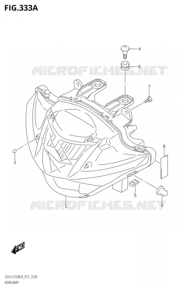 KOPLAMP Suzuki MOTO 125 GSX-S 2019  GSX-S125XA L9 (P21)