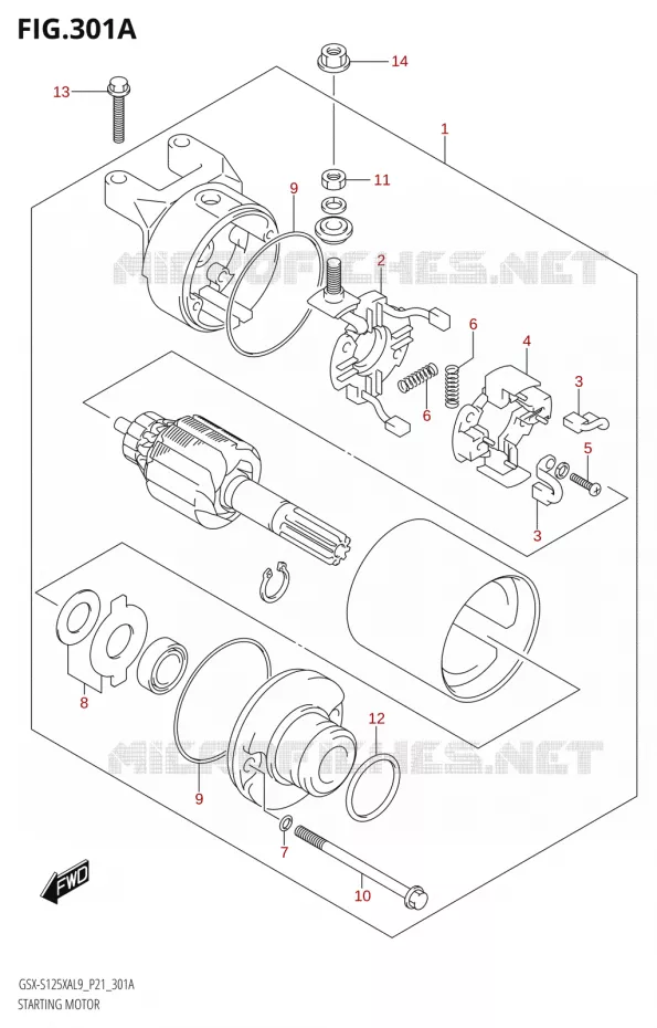 STARTMOTOR Suzuki MOTO 125 GSX-S 2019  GSX-S125XA L9 (P21)