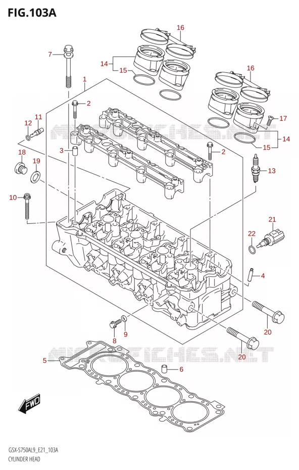 CILINDERKOP Suzuki MOTO 750 GSX-S 2019  GSX-S750A L9 (E21)