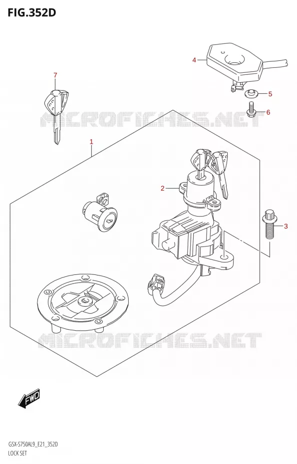 CONTACTSLOTX-S750UQY:L9:E21) Suzuki MOTO 750 GSX-S 2019  GSX-S750A L9 (E21)