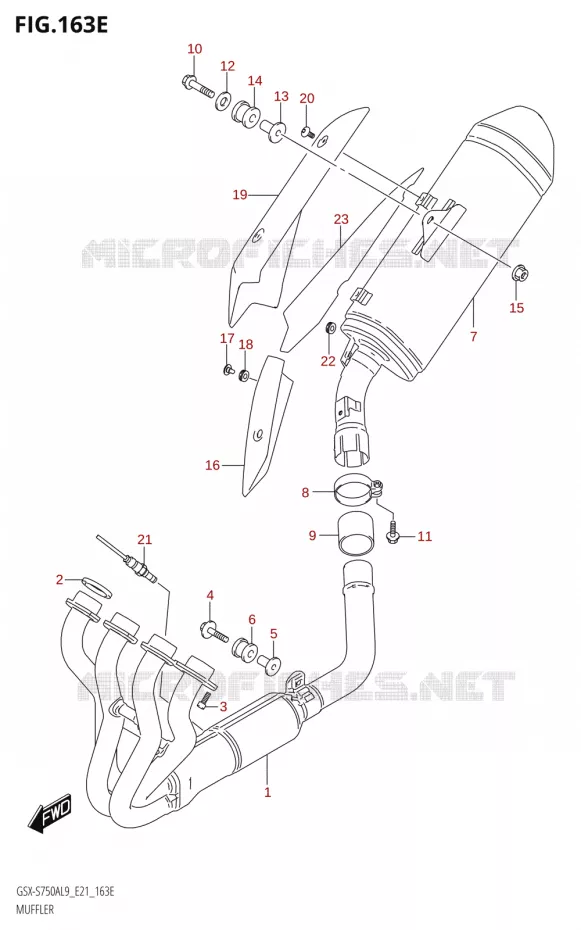 GELUIDDEMPERS750UQZ:L9:E21) Suzuki MOTO 750 GSX-S 2019  GSX-S750A L9 (E21)