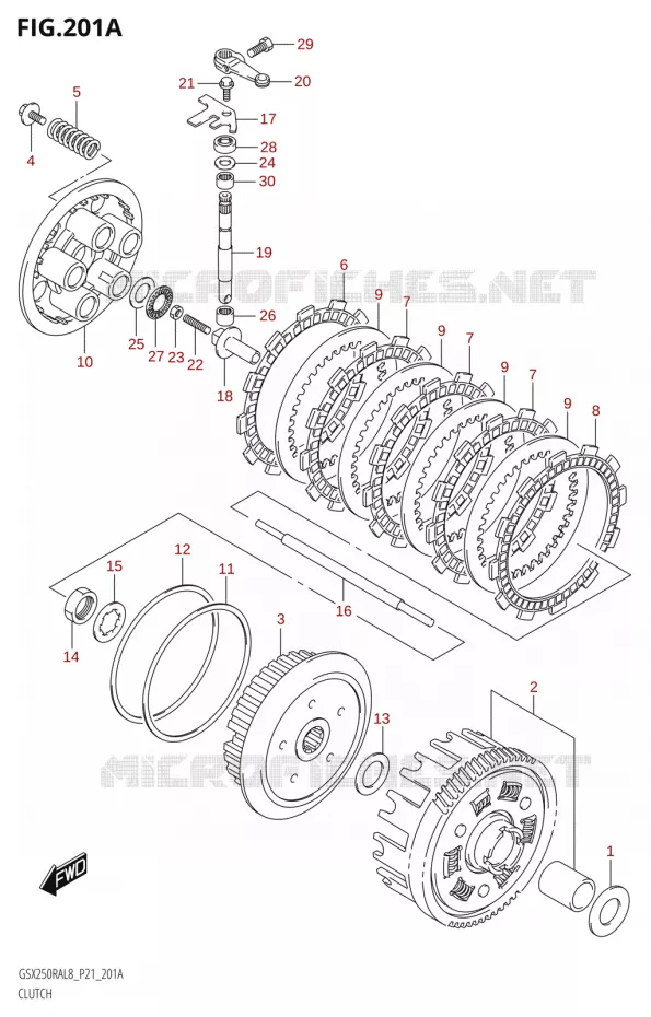 KOPPELING Suzuki MOTO 250 INAZUMA 2018  GW250RAZ L8 (P21)