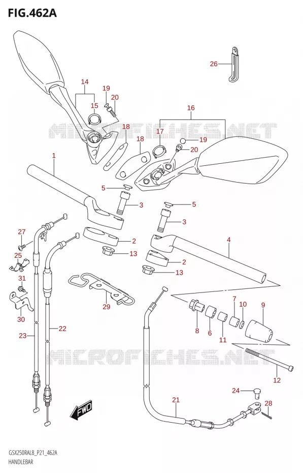 STUUR Suzuki MOTO 250 INAZUMA 2018  GW250RAZ L8 (P21)