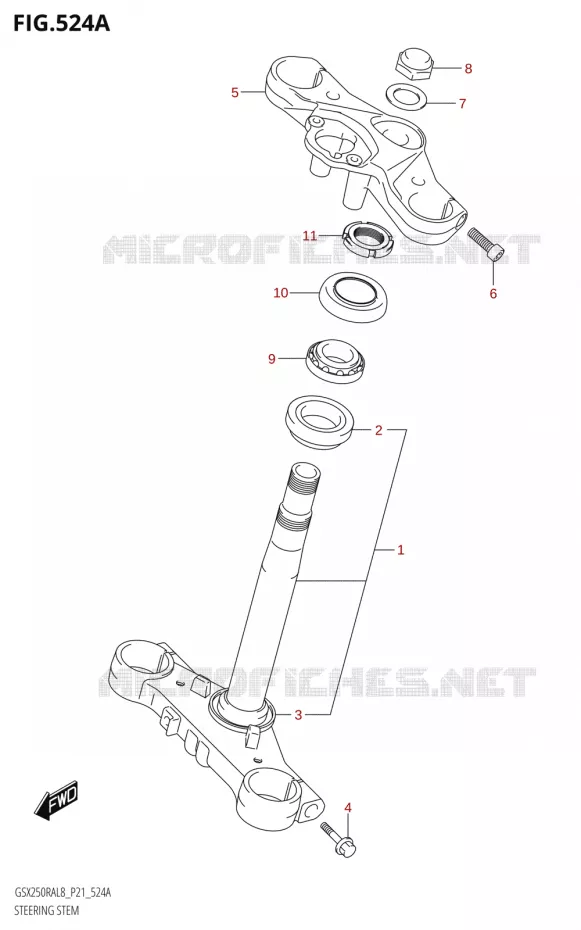 STUURKOLOM Suzuki MOTO 250 INAZUMA 2018  GW250RA L8 (P21)