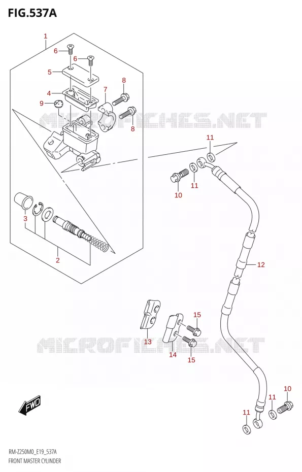 FRONT HOOFDREMCILINDER Suzuki MOTO 250 RM-Z 2020  RM-Z250 M0 (E19)