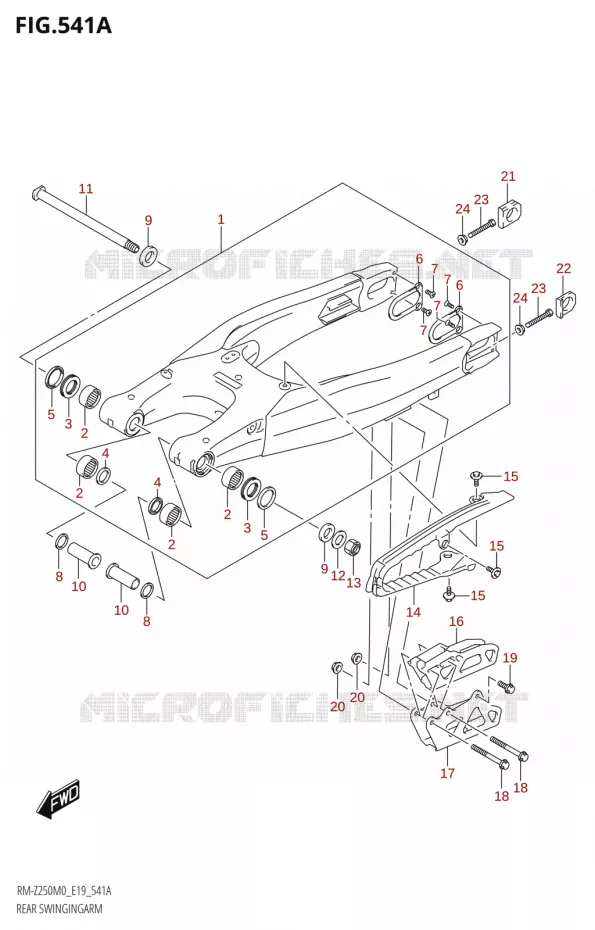 SWINGARM Suzuki MOTO 250 RM-Z 2020  RM-Z250 M0 (E19)