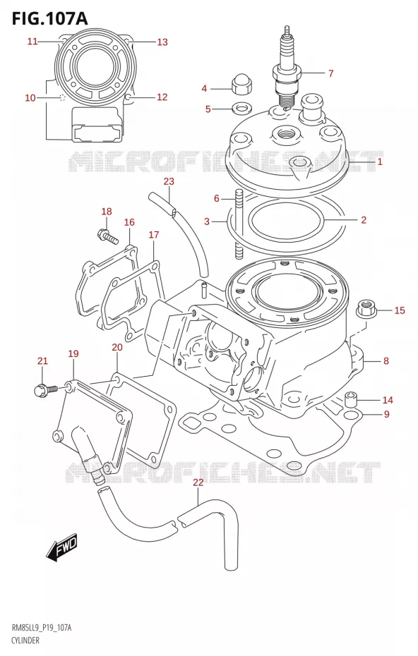 CILINDER Suzuki MOTO 85 RM 2019  RM85L L9 (P19)