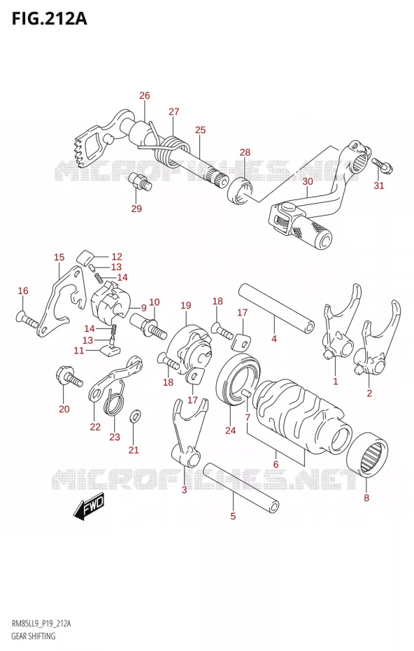 SCHAKELEN ASSY Suzuki MOTO 85 RM 2019  RM85L L9 (P19)