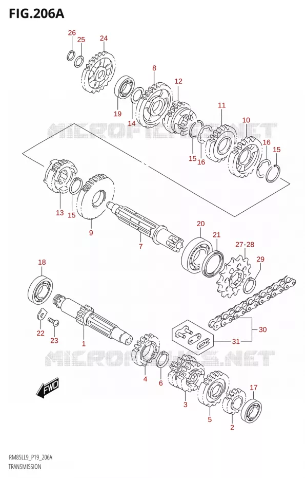 TRANSMISSION Suzuki MOTO 85 RM 2019  RM85L L9 (P19)