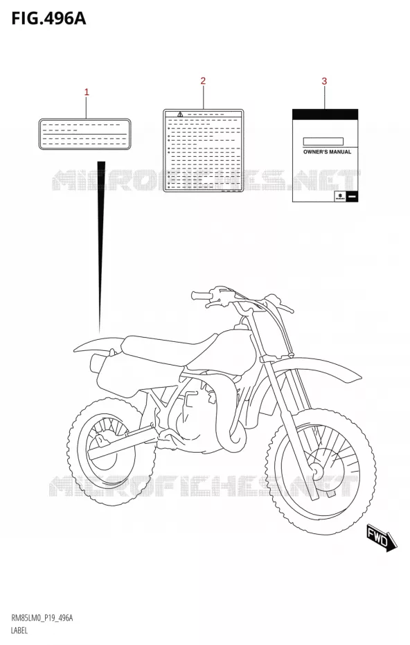 ETIKET Suzuki MOTO 85 RM 2020  RM85L M0 (P19)