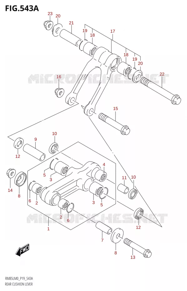 SCHOKBREKER AANEENSCHAKELING Suzuki MOTO 85 RM 2020  RM85L M0 (P19)