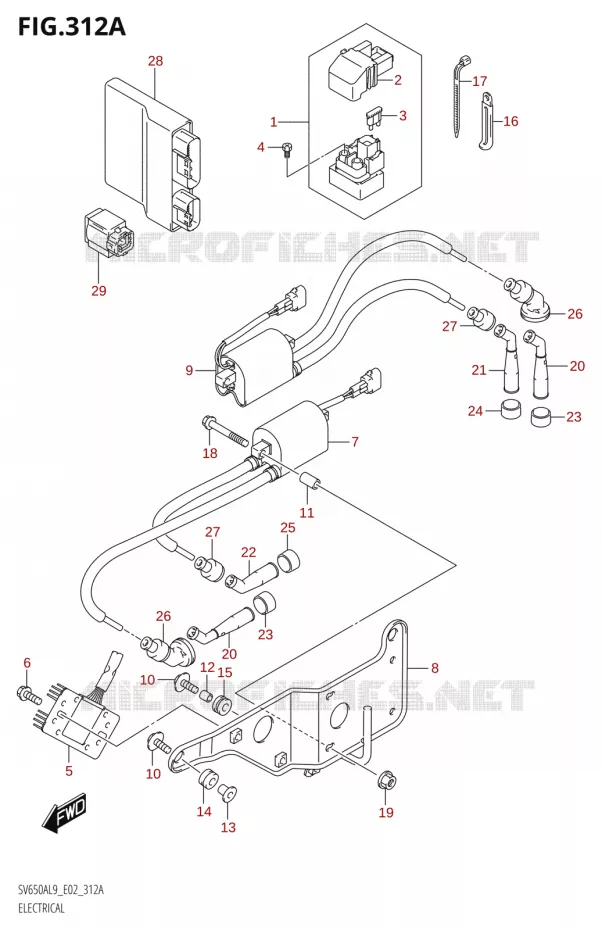 ELEKTRISCH (SV650AL9 E02) Suzuki MOTO 650 SV 2019  SV650A L9 (E02)