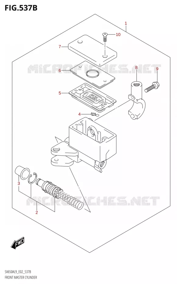 FRONT HOOFDREMCILINDER650AL9 E19) Suzuki MOTO 650 SV 2019  SV650A L9 (E02)