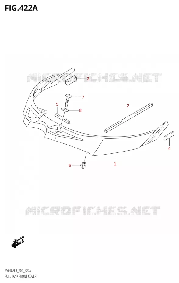 FUEL TANK VOORKLEP Suzuki MOTO 650 SV 2019  SV650A L9 (E02)