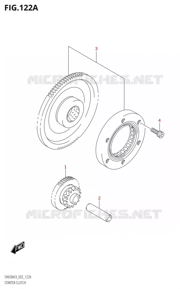 STARTMOTOR CLUTCH Suzuki MOTO 650 SV 2019  SV650XA L9 (E02)