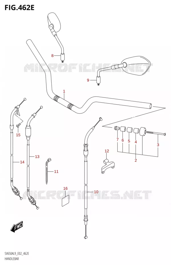 STUUR (SV650AUL9 E02) Suzuki MOTO 650 SV 2019  SV650A L9 (E02)