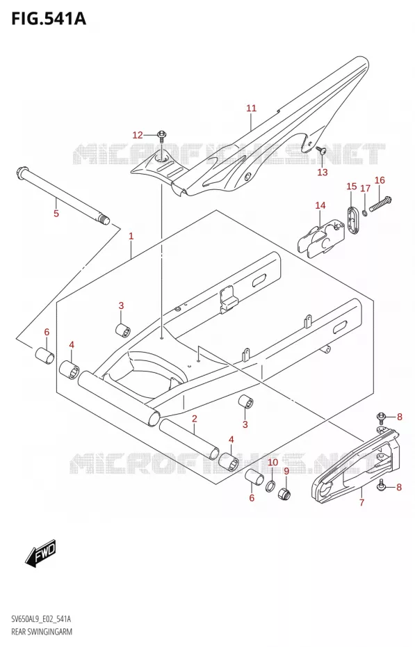 SWINGARM Suzuki MOTO 650 SV 2019  SV650A L9 (E02)