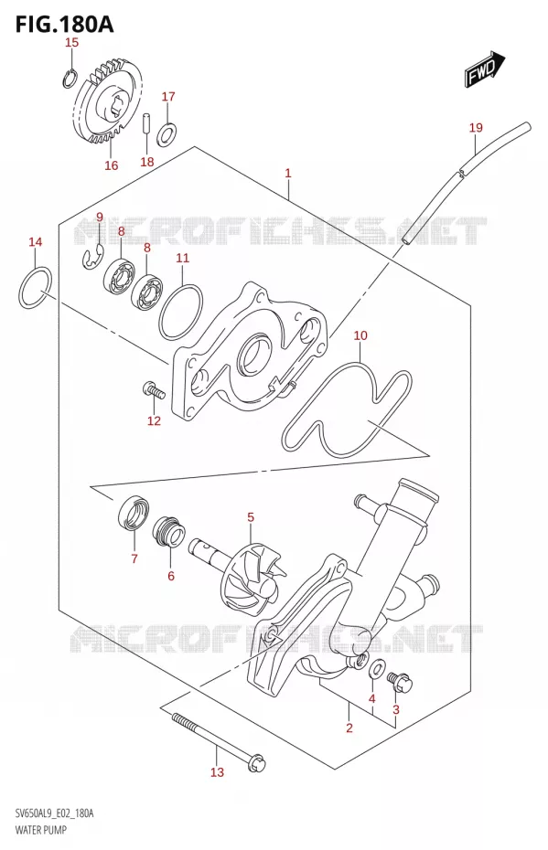 WATERPOMP Suzuki MOTO 650 SV 2019  SV650XA L9 (E02)