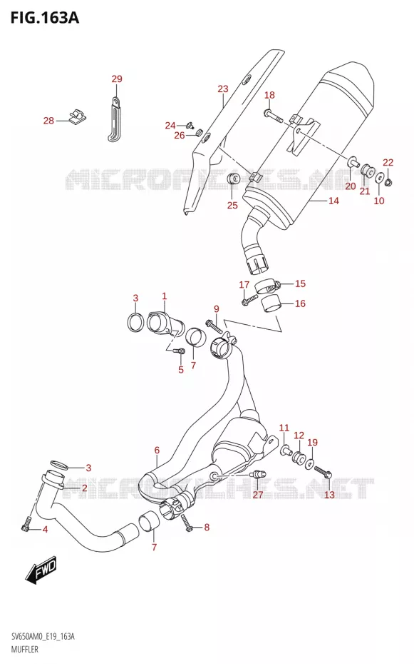 GELUIDDEMPERV650A,SV650AU) Suzuki MOTO 650 SV 2020  SV650A (E19)