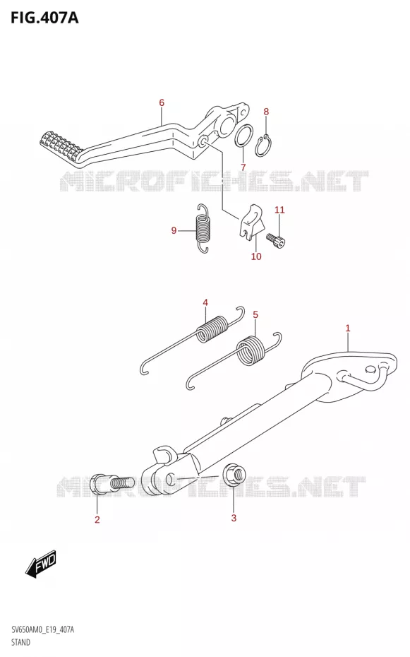 STANDLE (SV650A,SV650AU) Suzuki MOTO 650 SV 2020  SV650A (E19)