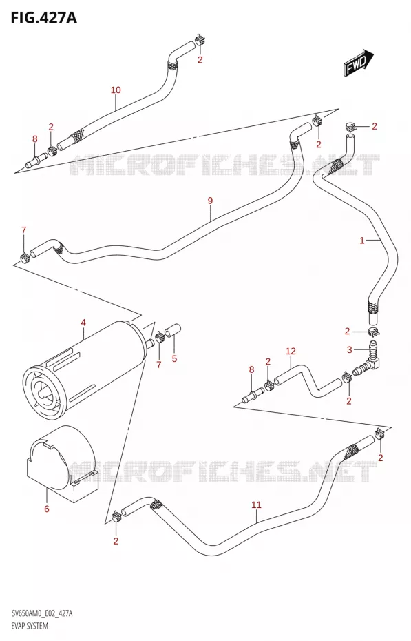 FUEL EVAP SYSTEM Suzuki MOTO 650 SV 2020  SV650A M0 (E02)