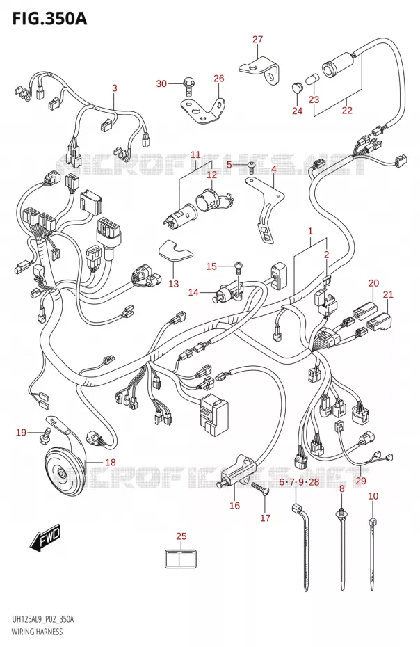 BEDRADING Suzuki SCOOTER 125 BURGMAN 2019  UH125A L9 (P02)