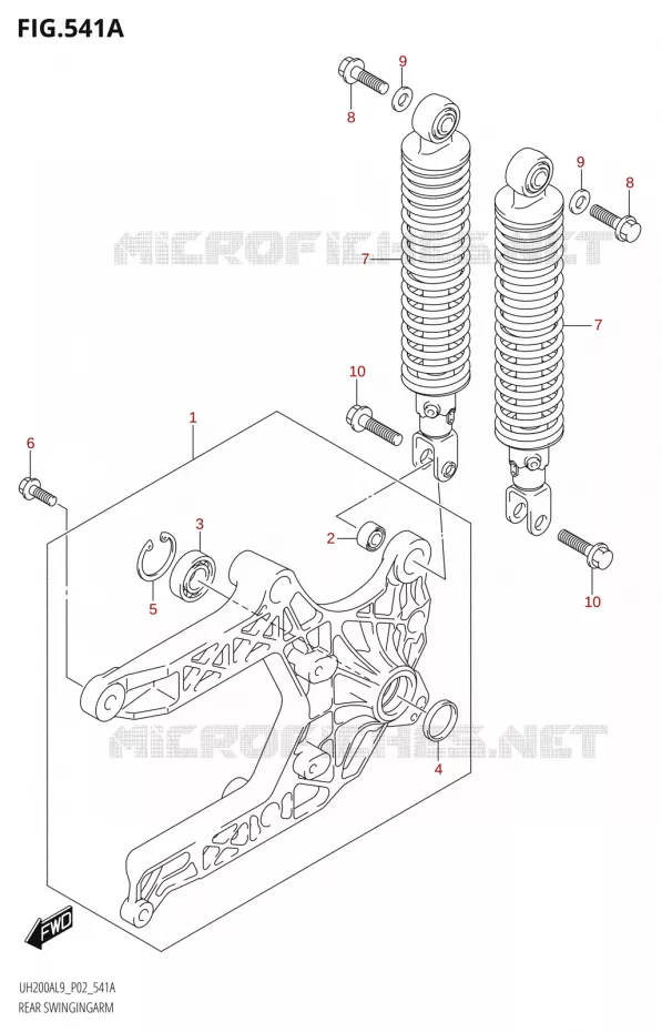 SWINGARM Suzuki SCOOTER 200 BURGMAN 2019  UH200A L9 (P02)