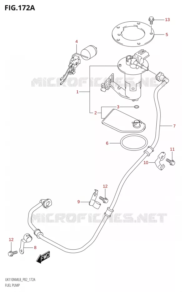 BENZINE POMP Suzuki SCOOTER 110 ADDRESS 2018  UK110NM L8 (P02)