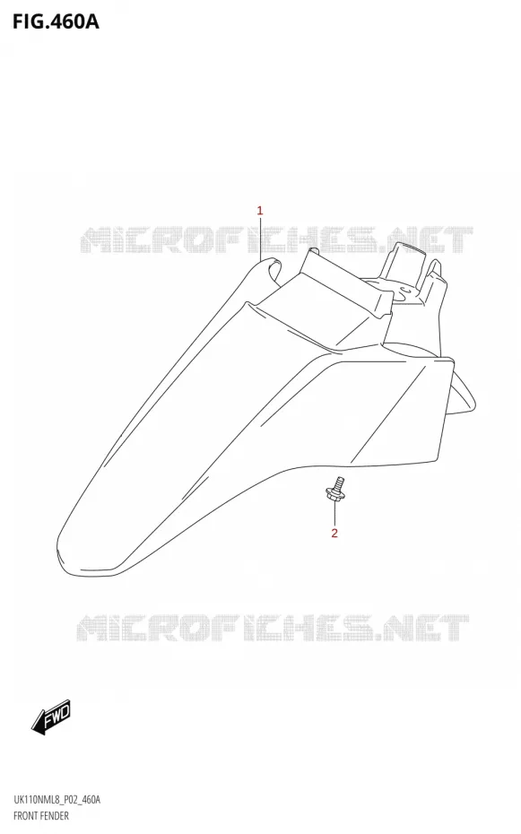 FRONT FENDER Suzuki SCOOTER 110 ADDRESS 2018  UK110NM L8 (P02)