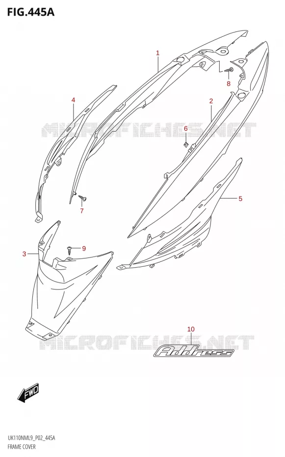 ACHTER KUIP Suzuki SCOOTER 110 ADDRESS 2019  UK110NM L9 (P02)
