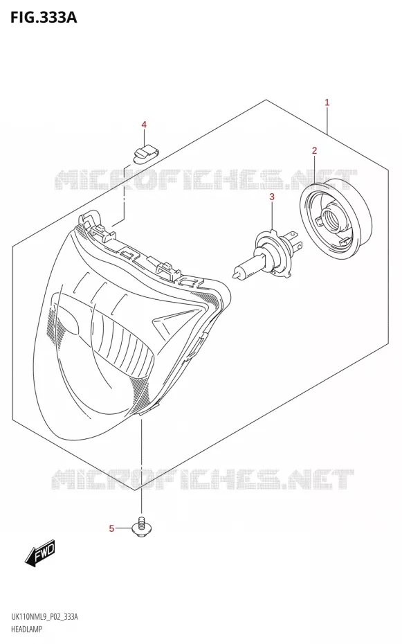 KOPLAMP Suzuki SCOOTER 110 ADDRESS 2019  UK110NM L9 (P02)