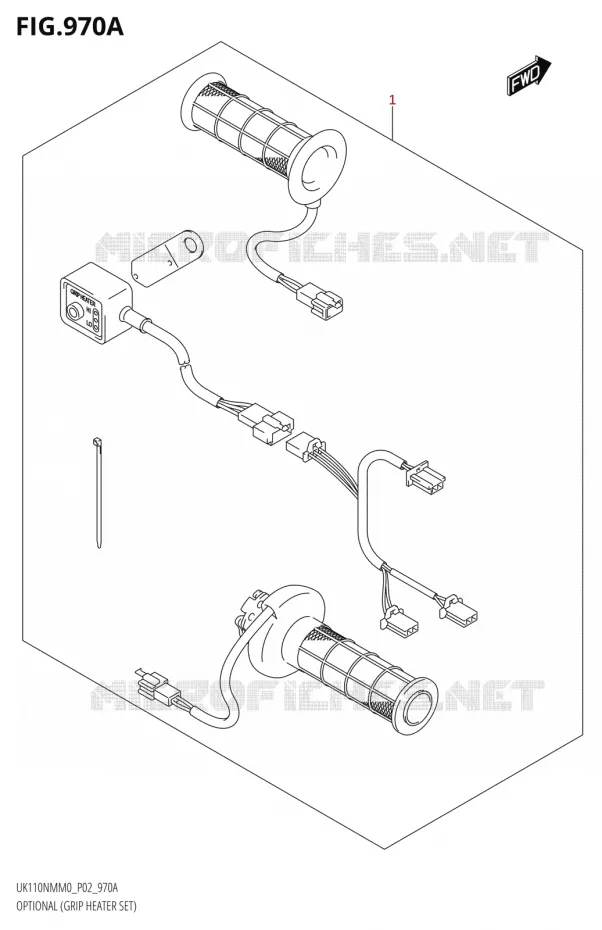 OPTIESEL (GRIP HEATER SET) Suzuki SCOOTER 110 ADDRESS 2020  UK110NM M0 (P02)