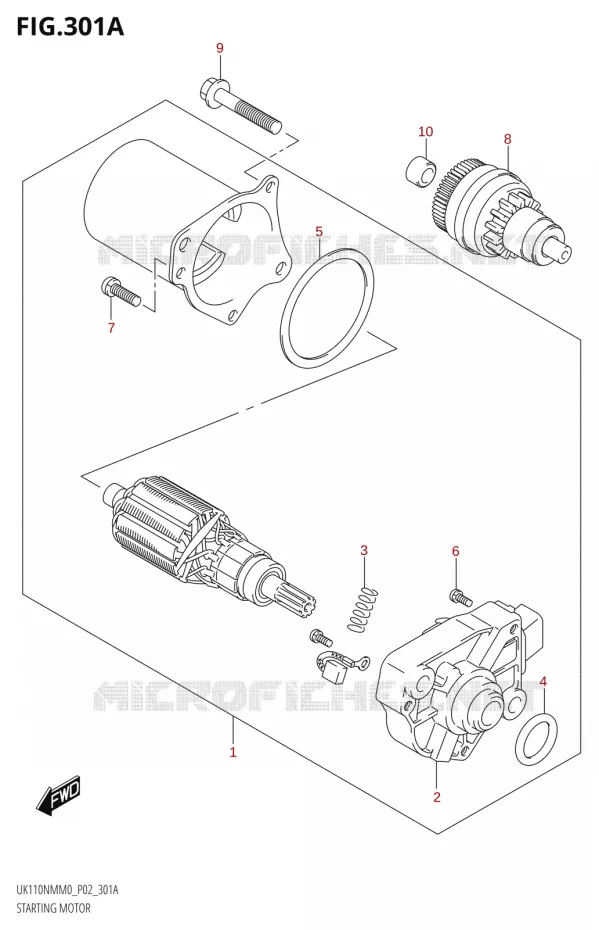 STARTMOTOR Suzuki SCOOTER 110 ADDRESS 2020  UK110NM M0 (P02)