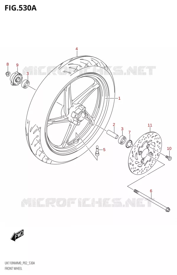 VOORWIEL Suzuki SCOOTER 110 ADDRESS 2020  UK110NM M0 (P02)
