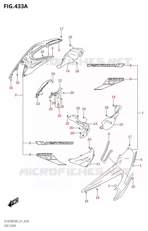 ACHTER KUIPDL1050RC) Suzuki MOTO 1050 V-STROM 2020  DL1050RC M0 (E21)
