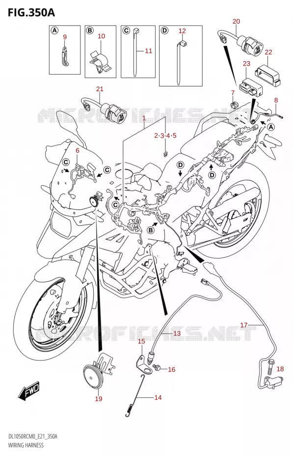 BEDRADINGISCEAU (DL1050RC) Suzuki MOTO 1050 V-STROM 2020  DL1050RC M0 (E21)
