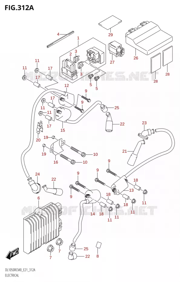 ELEKTRISCH Suzuki MOTO 1050 V-STROM 2020  DL1050RQ M0 (E21)