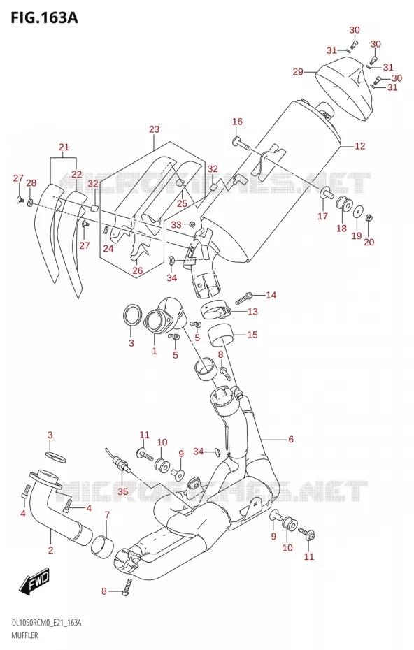 GELUIDDEMPER Suzuki MOTO 1050 V-STROM 2020  DL1050RQ M0 (E21)