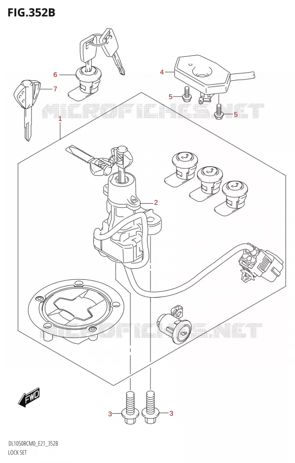 LOCK SETRE (SEE NOTE 1) Suzuki MOTO 1050 V-STROM 2020  DL1050RC M0 (E21)