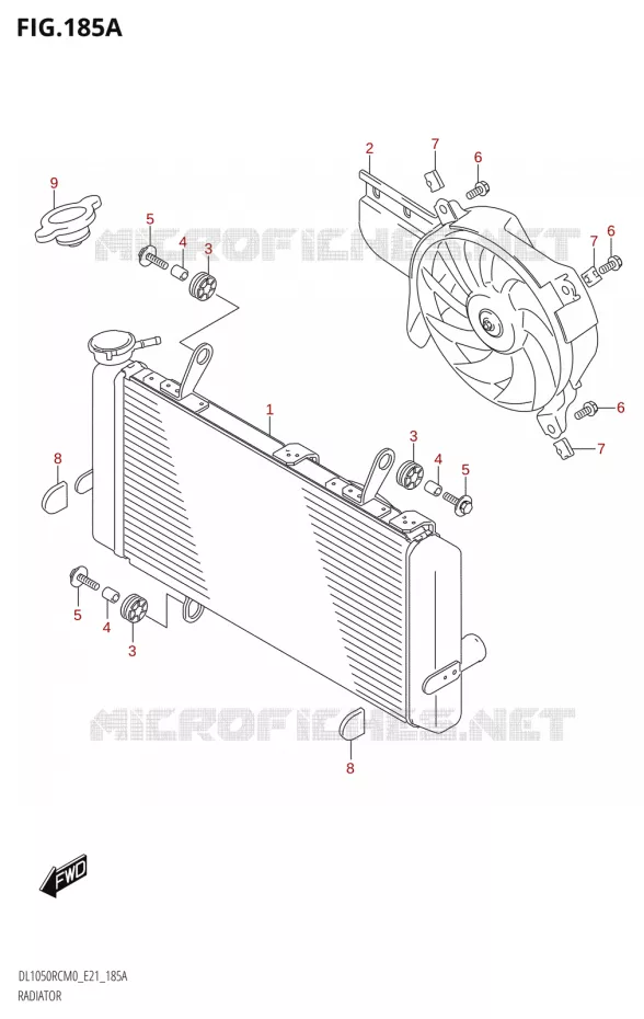RADIATOR Suzuki MOTO 1050 V-STROM 2020  DL1050RQ M0 (E21)