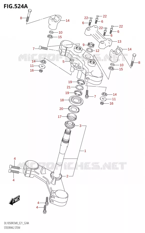 STUURKOLOM Suzuki MOTO 1050 V-STROM 2020  DL1050RQ M0 (E21)