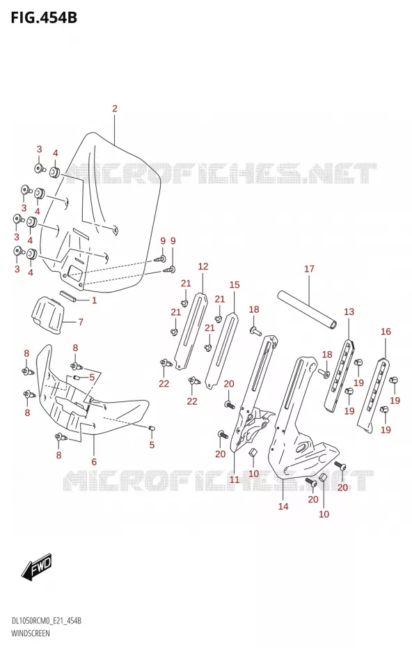 VOORRUITE (DL1050RQ) Suzuki MOTO 1050 V-STROM 2020  DL1050RQ M0 (E21)