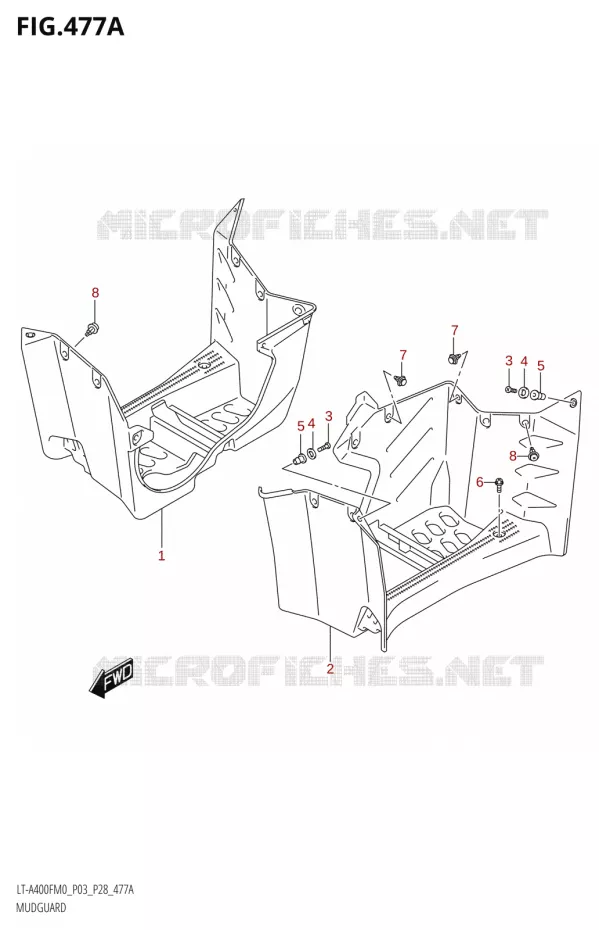 SPATBORD Suzuki QUAD 400 KINGQUAD 2020  LT-A400F M0 (P28)