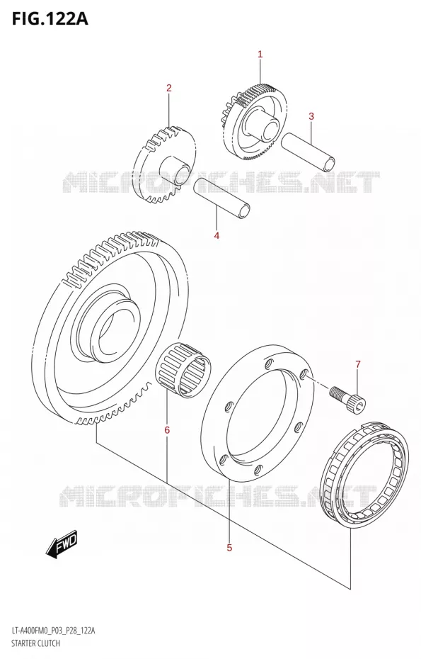 STARTMOTOR CLUTCH Suzuki QUAD 400 KINGQUAD 2020  LT-A400F M0 (P28)
